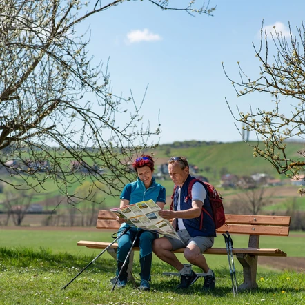 Landkarte beim Wandern