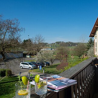 Ausblick vom Balkon im Hotel Scheer