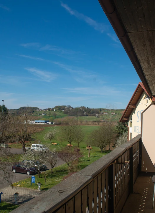 Ausblick vom Balkon im Landhaus im Hotel Gasthof Scheer