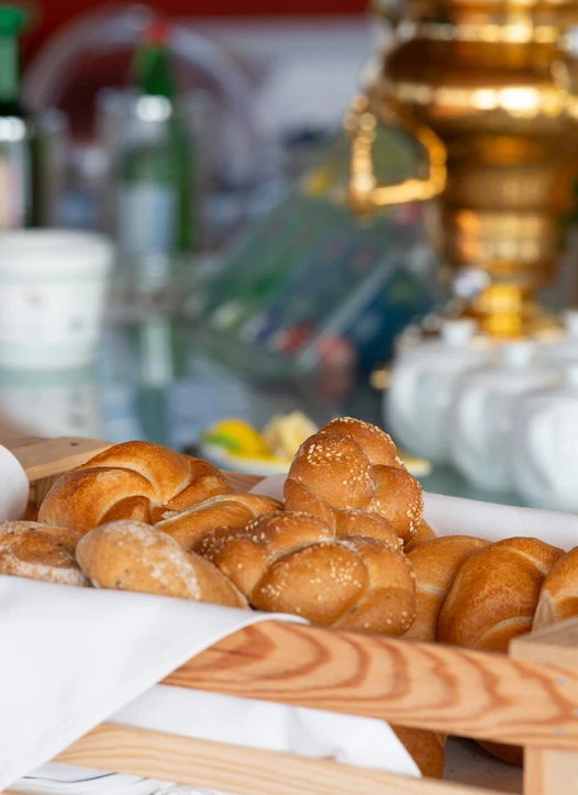 Gebäck am Frühstücksbuffet im Hotel Gasthof Scheer